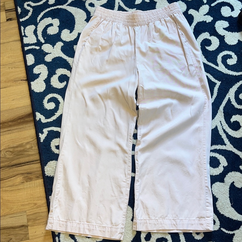 GAP Wide Leg Very Comfy Lightweight Elastic Waist Pants Pink Blush - Picture 6 of 12